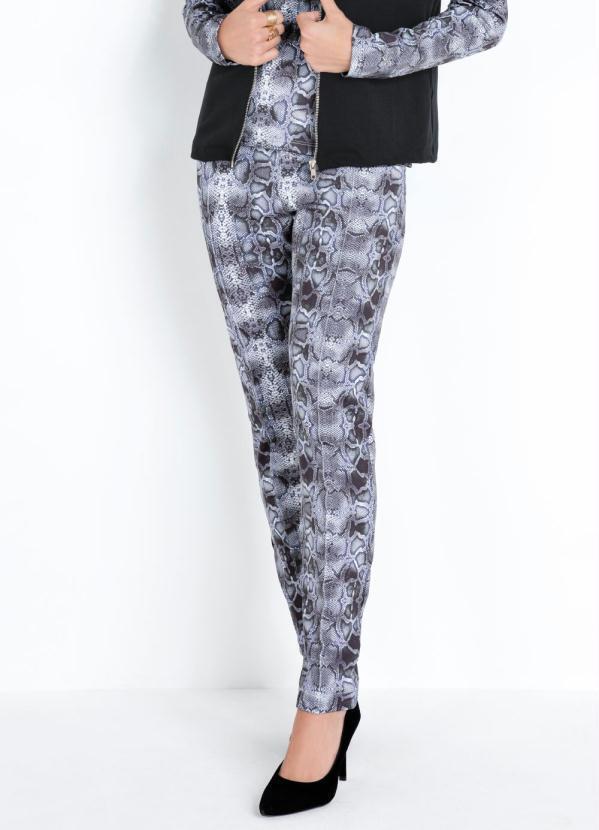 Quintess - Calça Cigarrete Azul Cobra