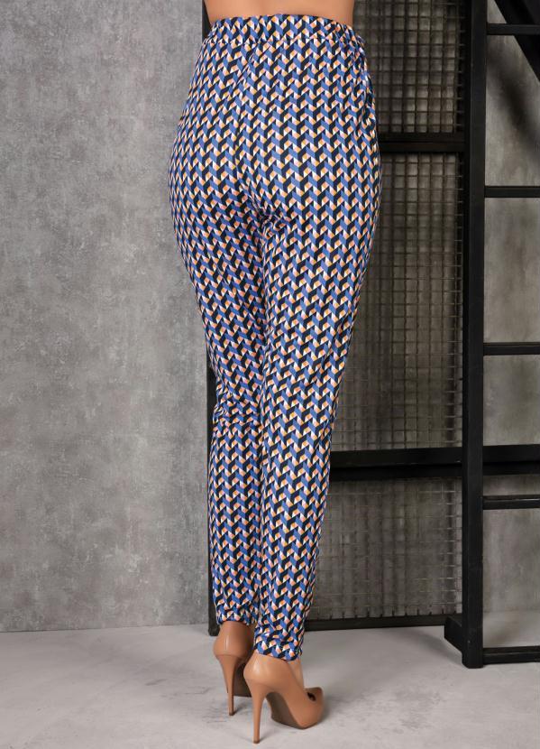 Outlet - Calça Cigarrete Geométrica 7