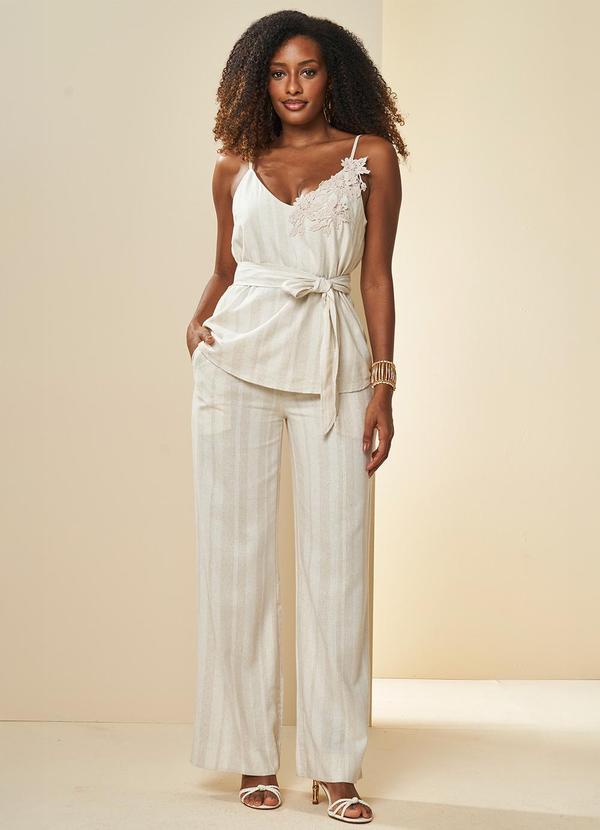 Doce Trama - Calça Cintura Alta Celebration Reta Branco 7