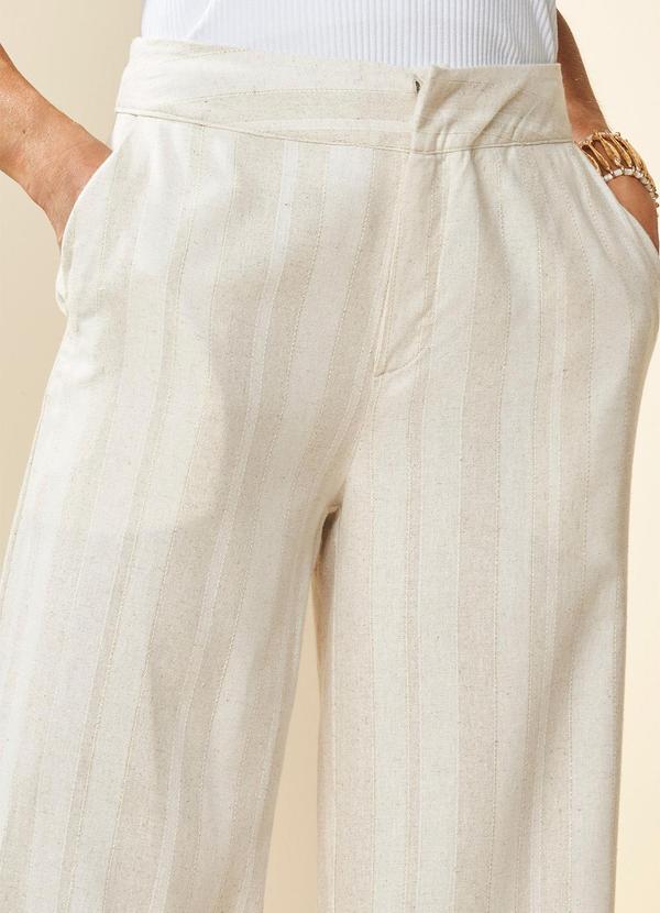 Doce Trama - Calça Cintura Alta Celebration Reta Branco 8