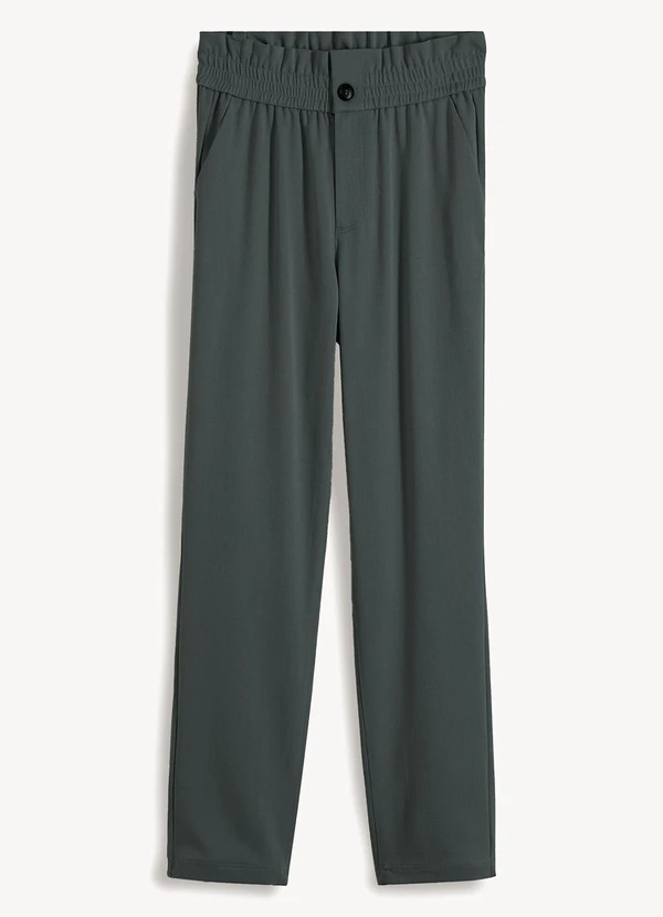 Quintess - Calça Cinza em Viscose Plana 12