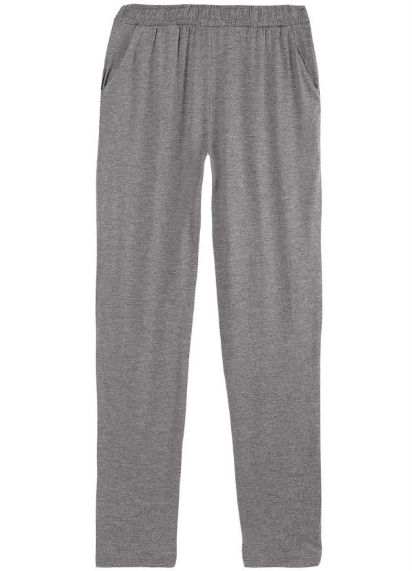 Malwee - Calça Cinza Escuro Reta em Viscose 3