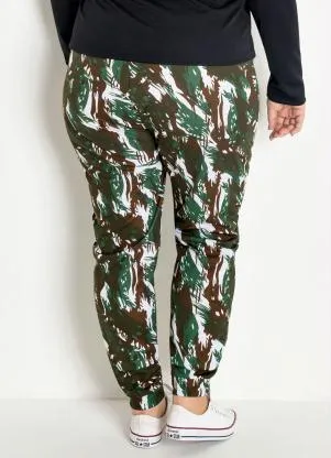 Moda Pop - Calça com Elástico na Cintura Camuflada - MODA POP