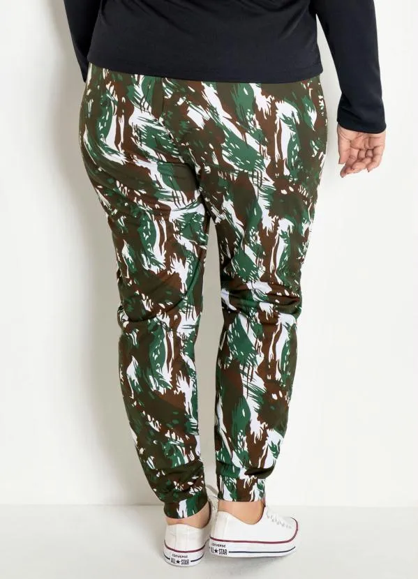 Moda Pop - Calça com Elástico na Cintura Camuflada 8