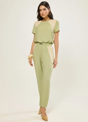 Naguchi - Calca Comfy Bicolor Verde Safari - NAGUCHI