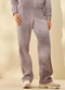 Marialícia - Calça Comfy Feminina Moletom Linho Bege - variação: Marrom