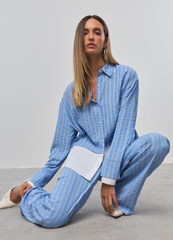 Carlota Costa - Calca de Risca Azul 4