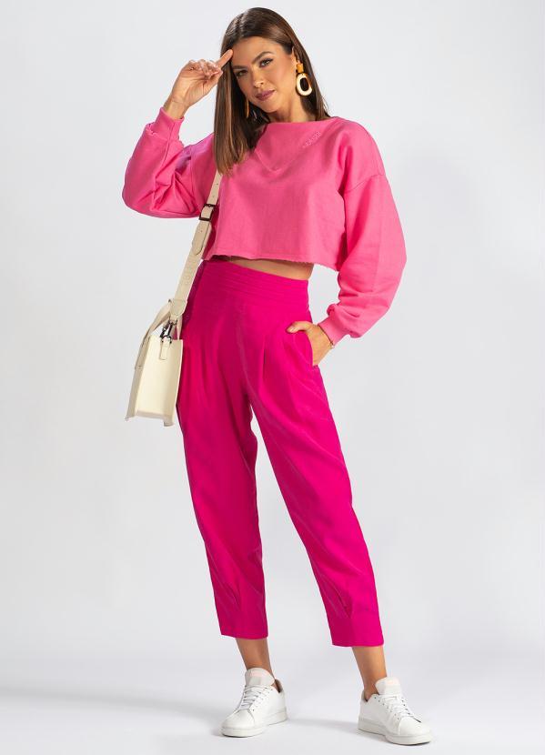 Hering - Calça de Viscose Sarjada Rosa 3