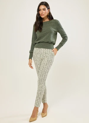 Naguchi - Calca em Malha Tweed Preto - NAGUCHI