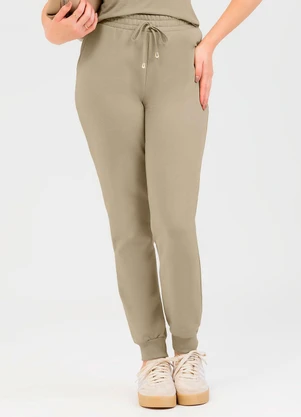 Cativa - Calça em Moletom Marrom - CATIVA