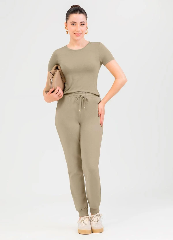 Cativa - Calça em Moletom Marrom 3