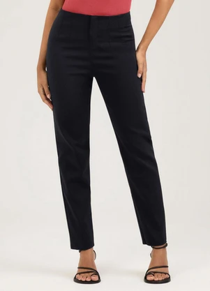 Cativa - Calça em Tecido Bengaline Preto - CATIVA