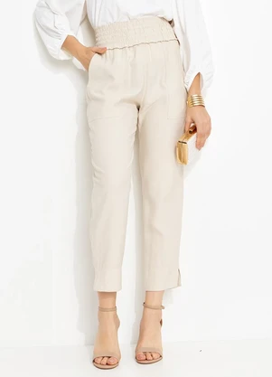 You Premium - Calça em Viscose Bege3846684 - YOU PREMIUM