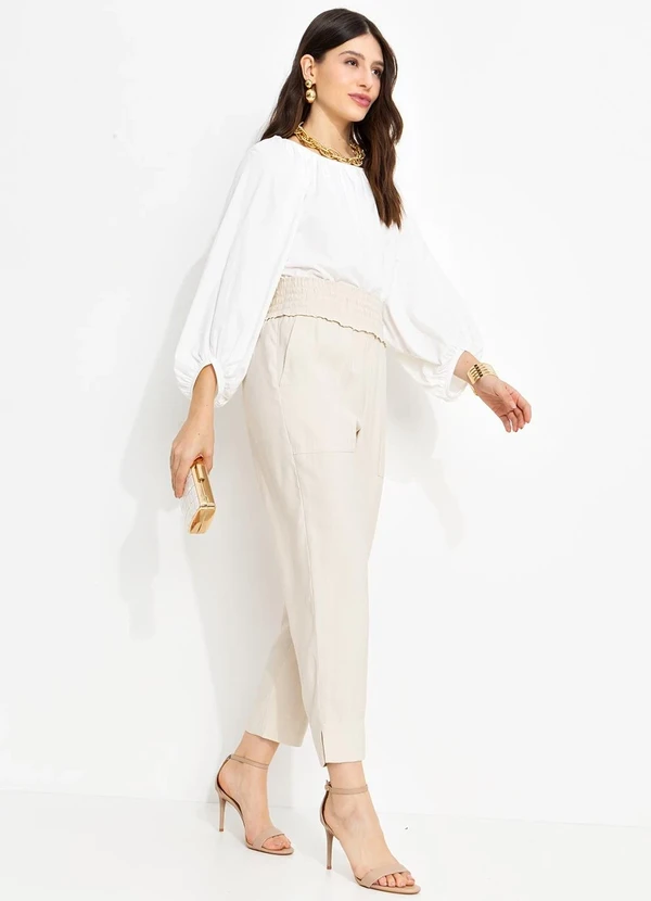 You Premium - Calça em Viscose Bege3846684 2