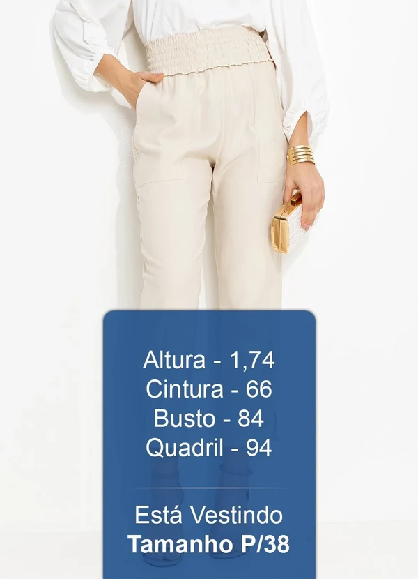 You Premium - Calça em Viscose Bege3846684 5