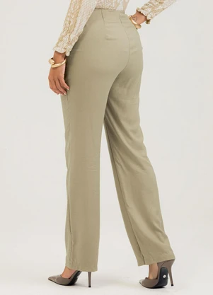 Cativa - Calça em Viscose Marrom Claro - CATIVA