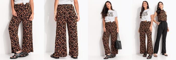 Cala Estampada Animal Print Marrom