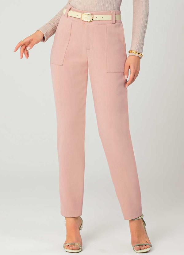 Gris - Calça Feminina Adulta em Alfaiataria Marrom