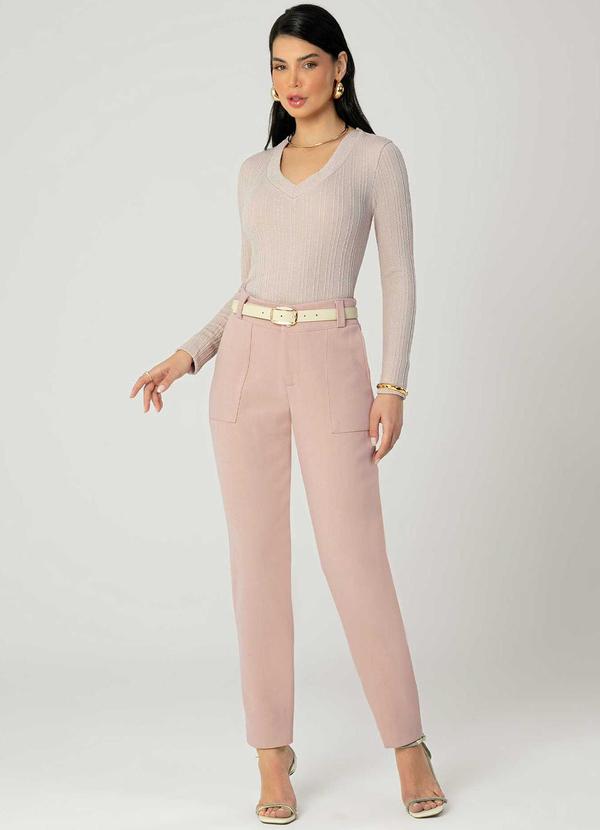 Gris - Calça Feminina Adulta em Alfaiataria Marrom 2