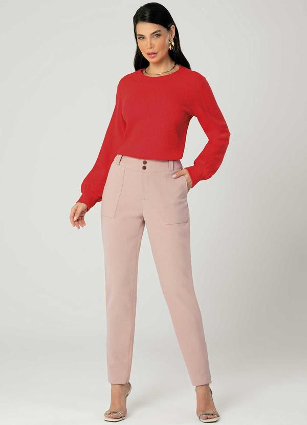 Gris - Calça Feminina Adulta em Alfaiataria Marrom 3