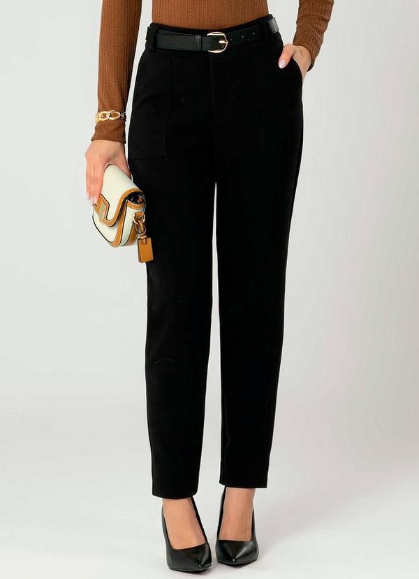 Gris - Calça Feminina Adulta em Alfaiataria Preto 1