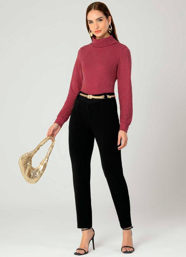 Gris - Calça Feminina Adulta em Alfaiataria Preto 4