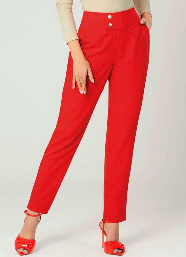 Gris - Calça Feminina Adulta Vermelho