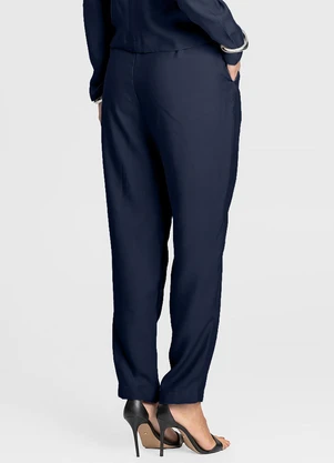 Dianna - Calça Feminina Cenoura Alfaiataria Azul - DIANNA