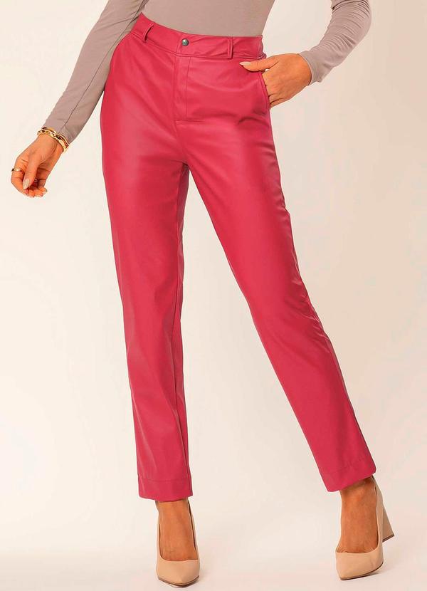 Cativa - Calça Feminina em Material Sintético Rosa