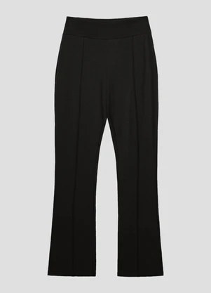 Cereja Rosa - Calça Feminina em Molecotton com Nervura Preto - CEREJA ROSA