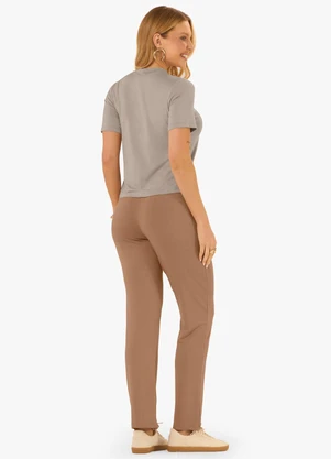Rovitex - Calça Feminina em Molecotton de Viscose Marrom - ROVITEX