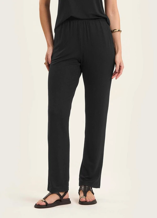 Rovitex - Calça Feminina em Molecotton de Viscose Preto