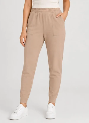 Infinita Cor - Calça Feminina em Moletom com Bolso Marrom - INFINITA COR