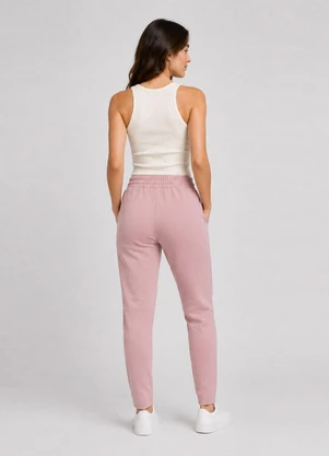 Infinita Cor - Calça Feminina em Moletom com Bolso Rosa - INFINITA COR