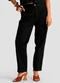 Dianna - Calça Feminina em Sarja com Elastano Marrom - variação: Preto