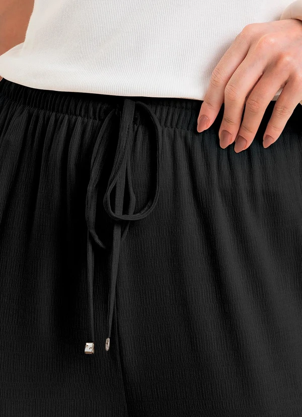 Dianna - Calça Feminina em Visco Maquinetada Preto 5