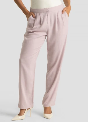 Dianna - Calça Feminina em Viscolinho Lilás - DIANNA