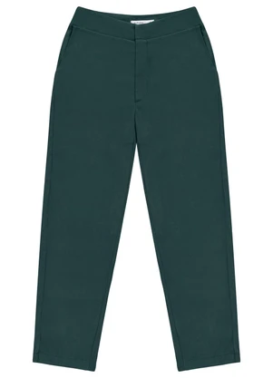 Endless - Calça Feminina em Viscose Dobby Verde - ENDLESS
