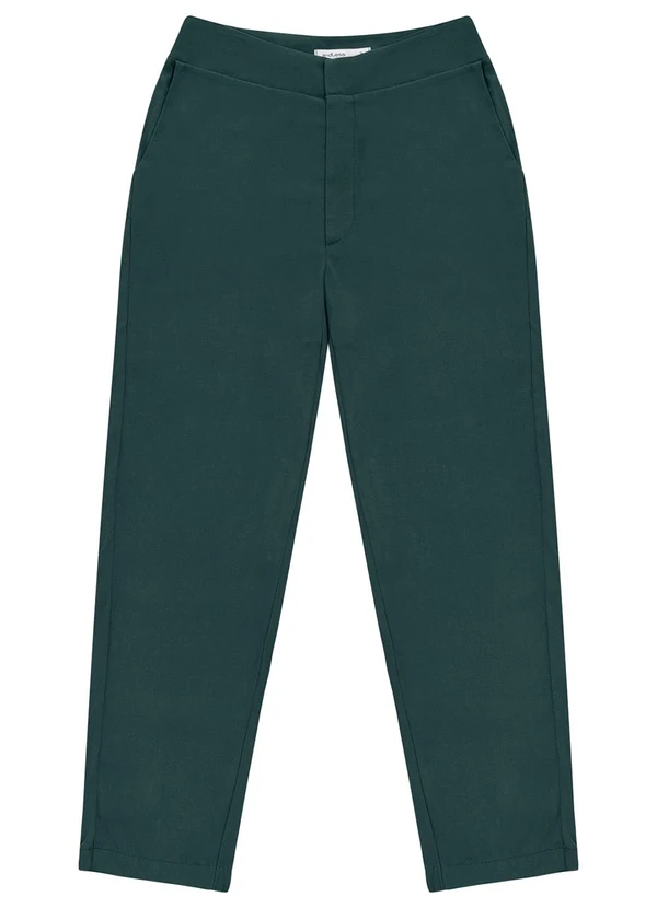 Endless - Calça Feminina em Viscose Dobby Verde
