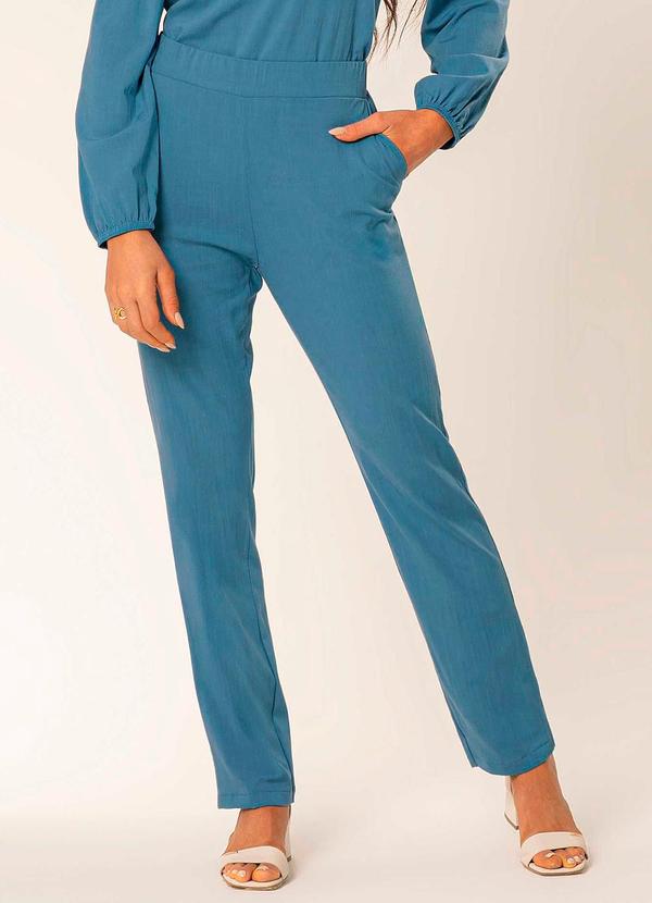 Cativa - Calça Feminina Estilosa com Tecido Leve Azul
