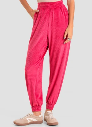 Dianna - Calça Feminina Jogger Veludo Cotelê Vermelho - DIANNA