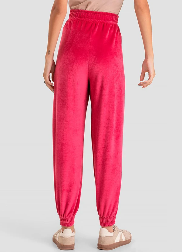 Dianna - Calça Feminina Jogger Veludo Cotelê Vermelho 2