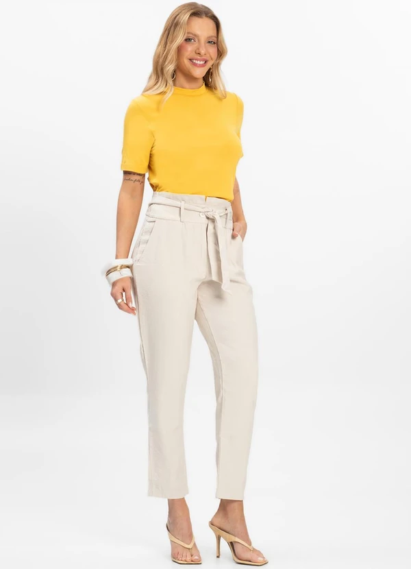 Rovitex - Calça Feminina Marrante Clochard Renaluci Bege 3