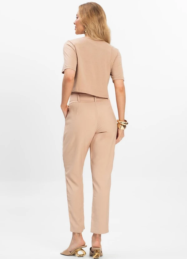 Rovitex - Calça Feminina Marrante Clochard Renaluci Bege 4