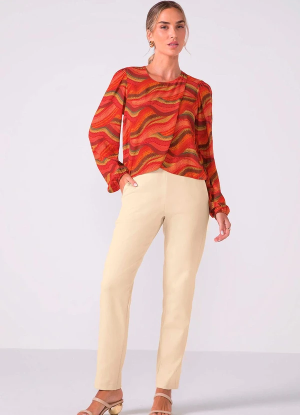 Marialícia - Calça Feminina Moletom Bege 2