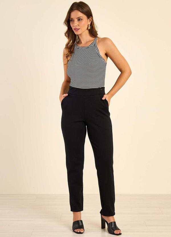 Marialícia - Calça Feminina Moletom Preto 3