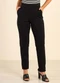Marialícia - Calça Feminina Moletom Preto - variação: Preto