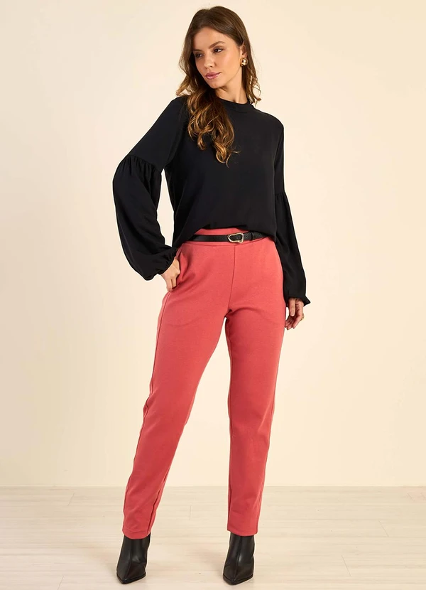 Marialícia - Calça Feminina Moletom Rosa 3