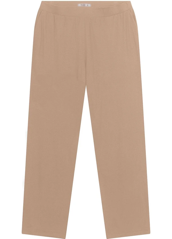 Secret Glam - Calça Feminina Plus Size em Molecotton Marrom 1