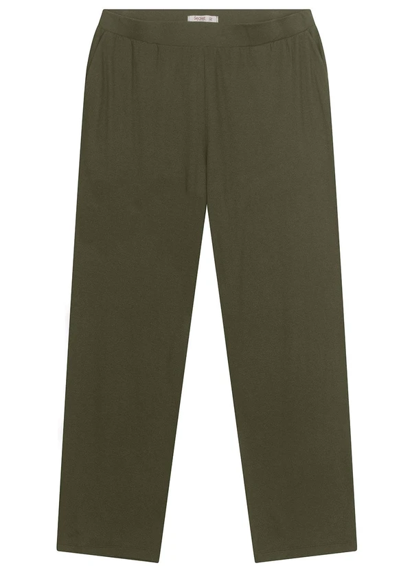 Secret Glam - Calça Feminina Plus Size em Molecotton Verde